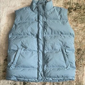 Light Blue Puffer Vest - Lightweight Insulated Vest